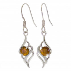 boucles d'oreilles argent oeil de tigre EF-46