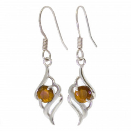 Sterling Silver Tiger's Eye Earrings EF-46