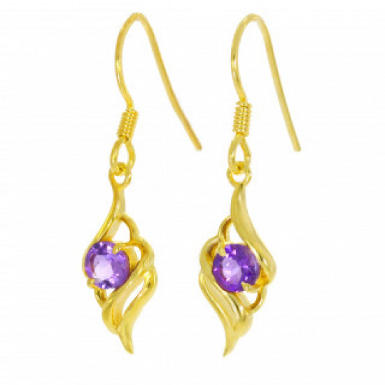 Vermeil Amethyst Earrings EF-46