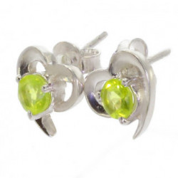 boucles d'oreilles argent péridot EF-47