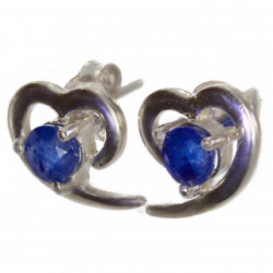 Sterling Silver Sapphire Earrings EF-47