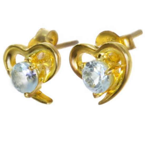 Vermeil Blue Topaz Earrings EF-47