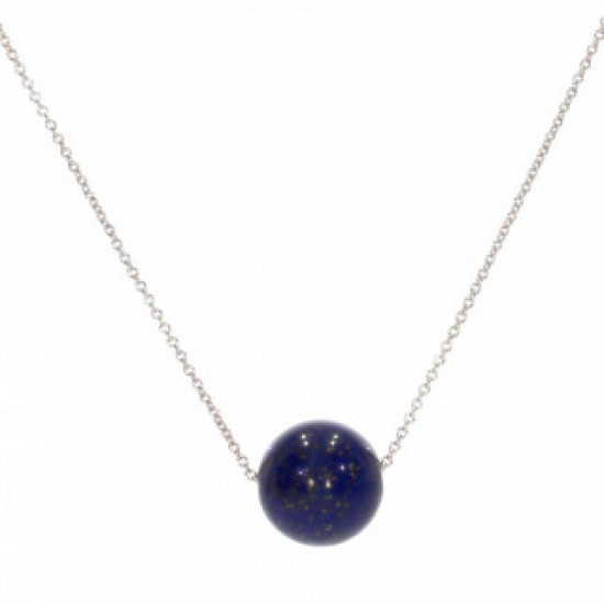 collier lapis lazuli argent C-28-01