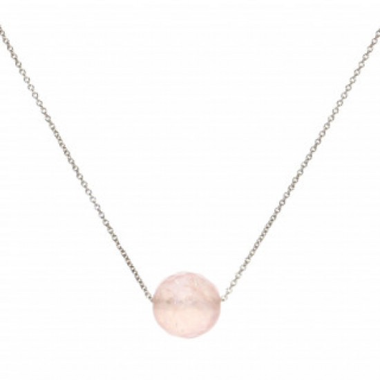 Sterling Silver Rose Quartz Necklace