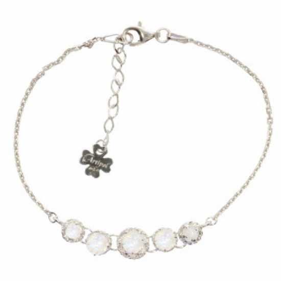 Sterling Silver Moonstone Bracelet B-88-01