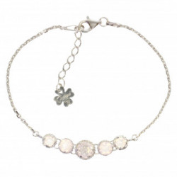 Sterling Silver Rose Quartz Bracelet B-88-01