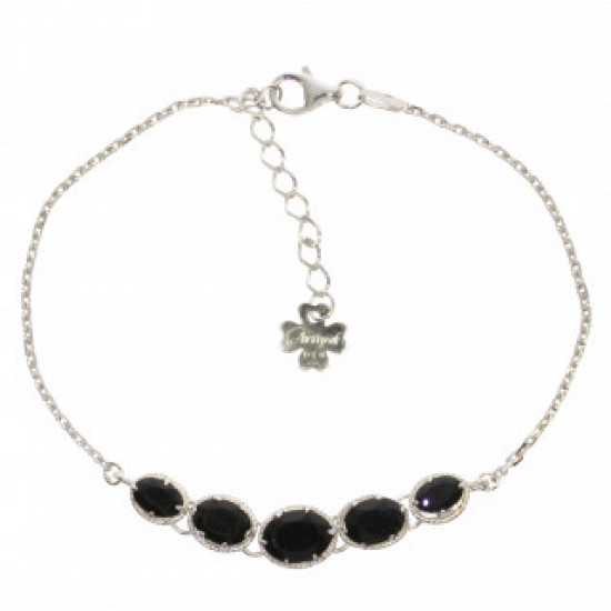 Sterling Silver Black Onyx Bracelet B-98-01