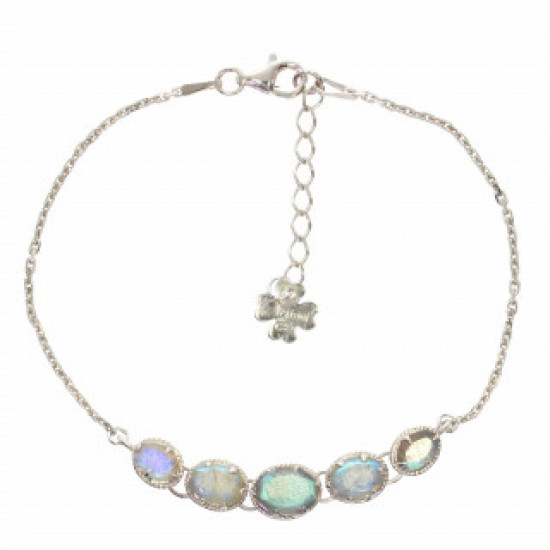 Sterling Silver Labradorite Bracelet B-98-01 Sterling Silver Labradorite Bracelet B-98-01