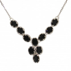 Sterling Silver Black Onyx Necklace