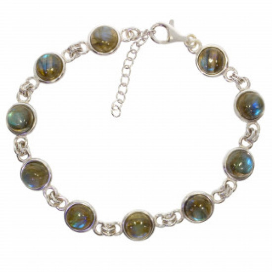 Sterling Silver Labradorite Bracelet B-82-01