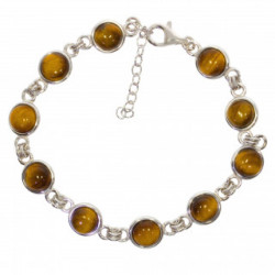 bracelet oeil de tigre argent B-82-01