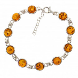 bracelet ambre argent B-82-01
