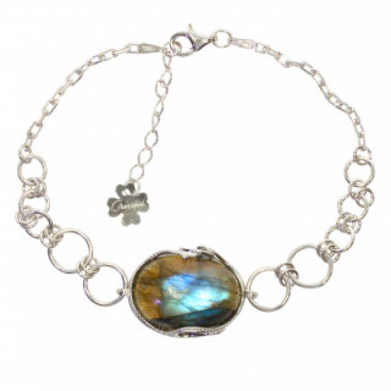 Sterling Silver Labradorite Bracelet B-78-02 