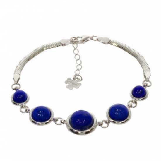 Sterling Silver Lapis Lazuli Bracelet B-76-01