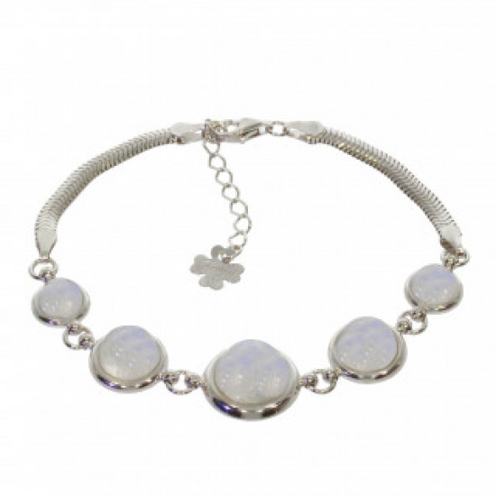 Sterling Silver Moonstone Bracelet B-76-01
