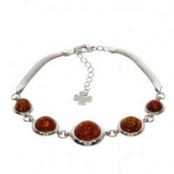 bracelet ambre argent B-76-01