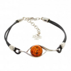 bracelet ambre argent B-46-02