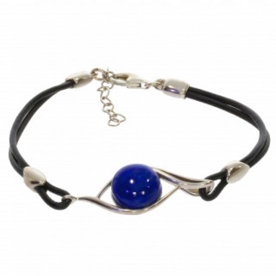 Sterling Silver Lapis Lazuli Bracelet B-46-02