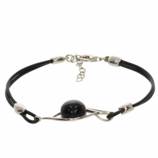 Sterling Silver Black Onyx Bracelet B-46-02