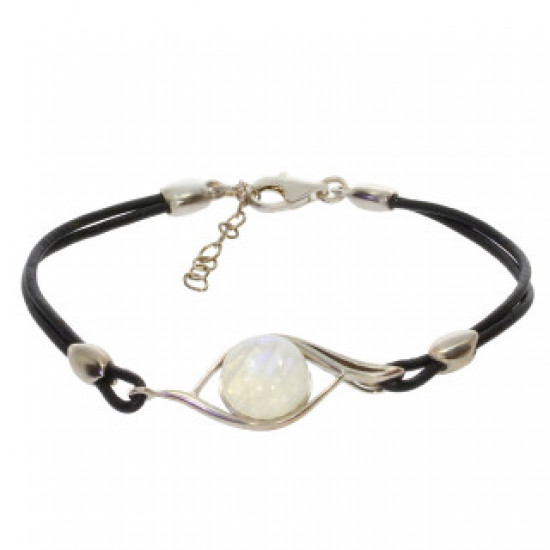 Sterling Silver Moonstone Bracelet B-46-02