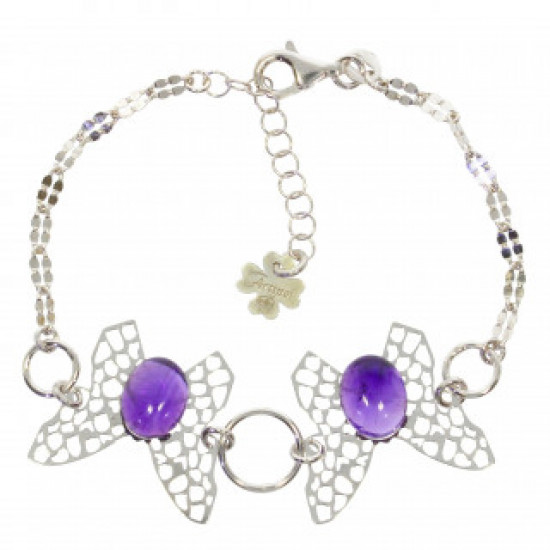 Sterling Silver Amethyst Bracelet B-42-03