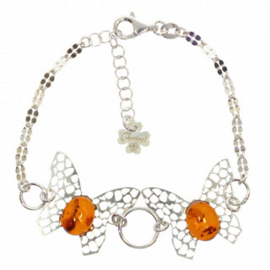 Sterling Silver Amber Bracelet B-42-03