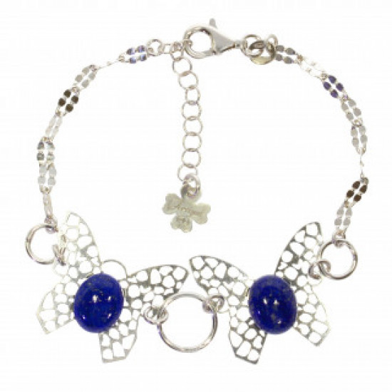 Sterling Silver Lapis Lazuli Bracelet B-42-03