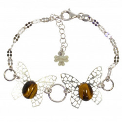 bracelet oeil de tigre argent B-42-03