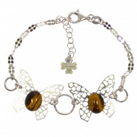 Sterling Silver Tiger's Eye Bracelet B-42-03