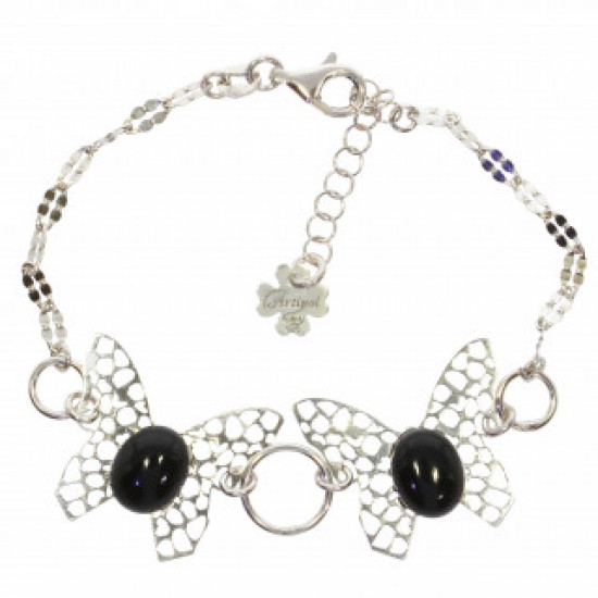 Sterling Silver Black Onyx Bracelet B-42-03