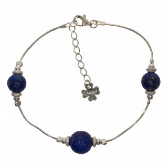 Sterling Silver Lapis Lazuli Bracelet B-38-01