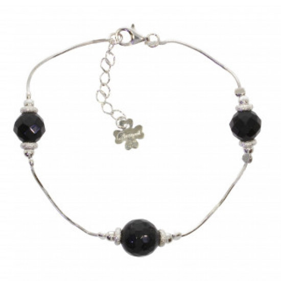 Sterling Silver Black Onyx Bracelet B-38-01