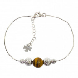 bracelet oeil de tigre argent B-38-02