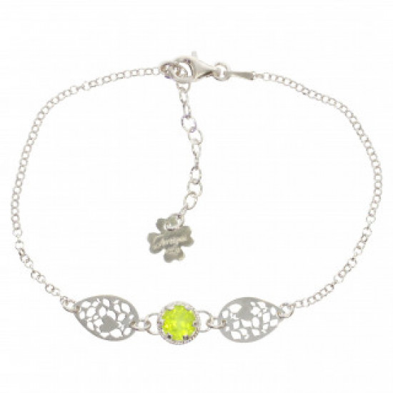 Sterling Silver Peridot Bracelet B-44-02