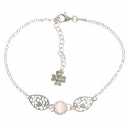 Sterling Silver Rose Quartz Bracelet B-44-02