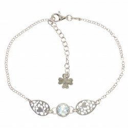 bracelet aigue marine argent