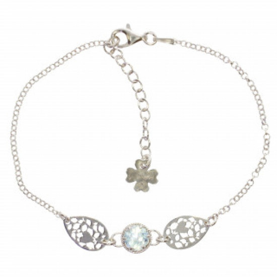 bracelet aigue marine argent
