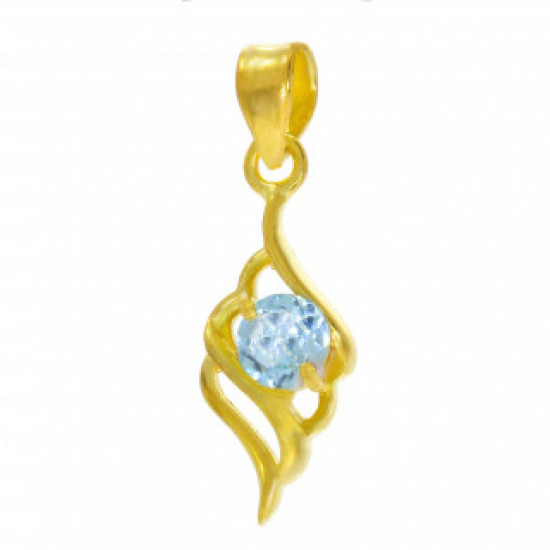Vermeil Blue Topaz Pendant