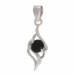 Sterling Silver Black Onyx Pendant PF-58