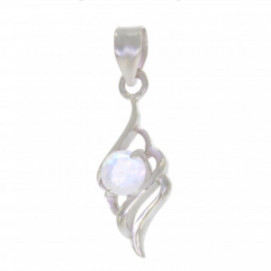 Sterling Silver Moonstone Pendant PF-58