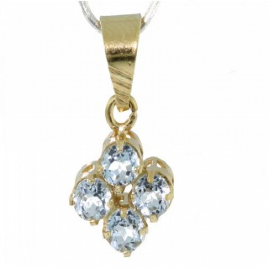 Vermeil Blue Topaz Pendant