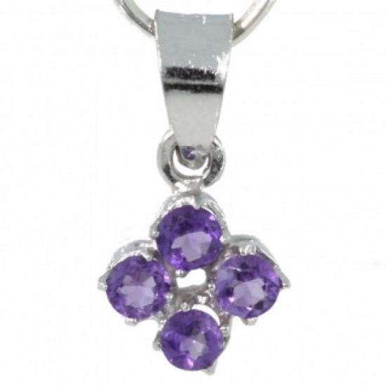 Sterling Silver Amethyst Pendant PF-10