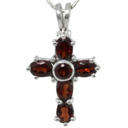 Sterling Silver Garnet Pendant PF-20