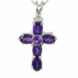 Sterling Silver Amethyst Pendant PF-20