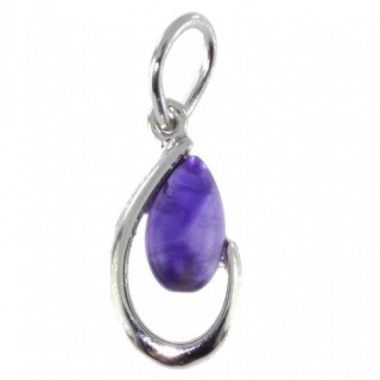 Sterling Silver Amethyst Pendant P22-07