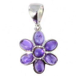 Sterling Silver Amethyst Pendant P26-03