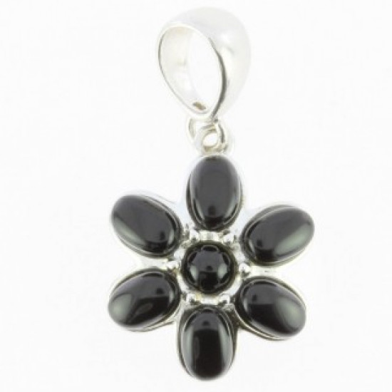 Sterling Silver Black Onyx Pendant P26-03