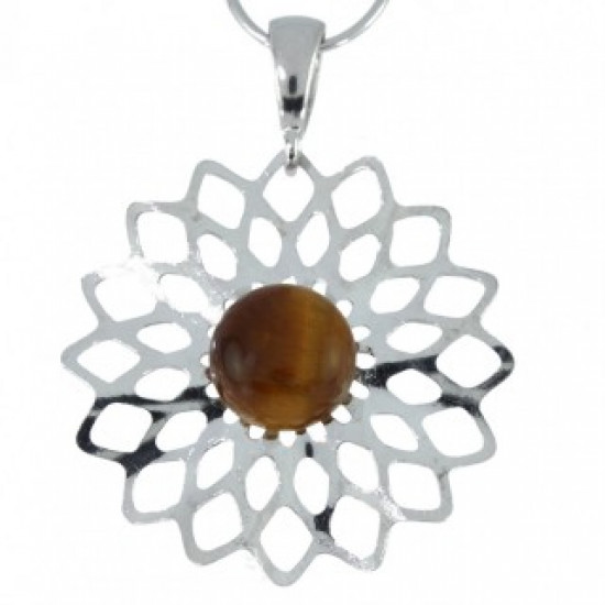 Sterling Silver Tiger's Eye Pendant