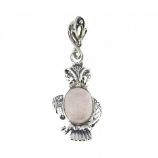 Sterling Silver Rose Quartz Pendant