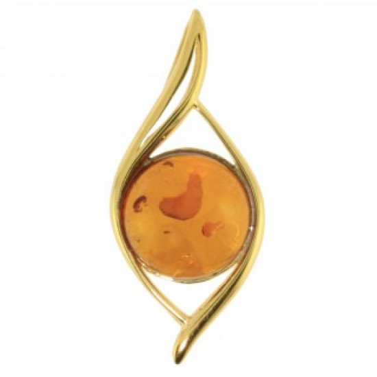 Vermeil Amber Pendant